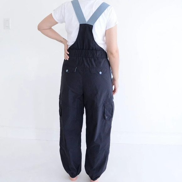 Free People FP Movement Navy Onesie Jumpsuit Overalls Small - Picture 3 of 16